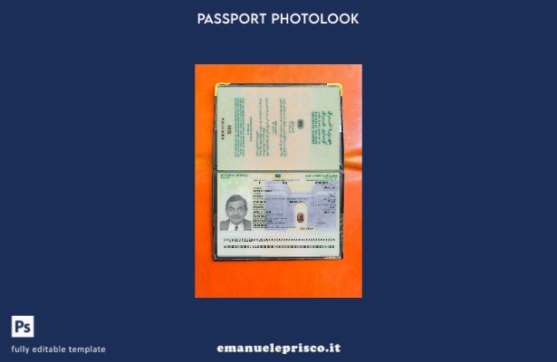 modello photolook presente del passaporto iracheno in stile verificato 1